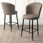 Hanah Home Juego de Taburetes de Bar Fora Cappuccino y Negro 46x107x40 cm